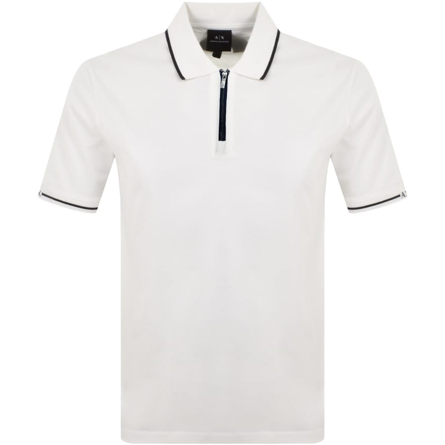 White armani polo top